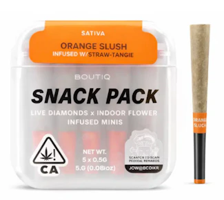 ORANGE SLUSH X STRAW-TANGIE DIAMOND INFUSED 5 PACK 2.5G
