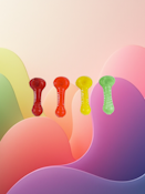 Glass | 3.5" Hand Pipe Color Spoon | Assorted Colors