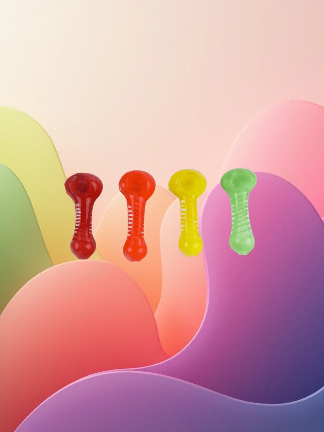 Snap Canna - Glass | 3.5" Hand Pipe Color Spoon | Assorted Colors Main Image