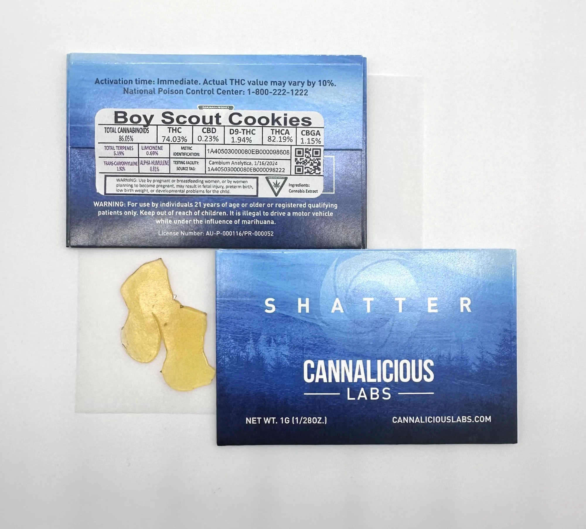 Cannalicious - Nuclear Cookies Shatter 1g Main Image