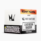 WEST COAST CURE: Berry Runtz 1g Live Resin Badder (H)