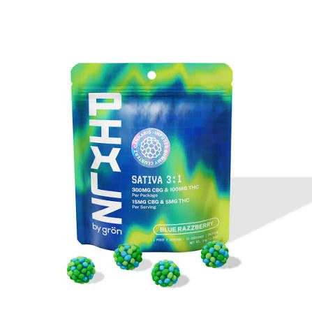 GRON - Gron Blue Razzberry 3:1 CBG:THC PIXLZ Gummy Clusters 100mg Main Image