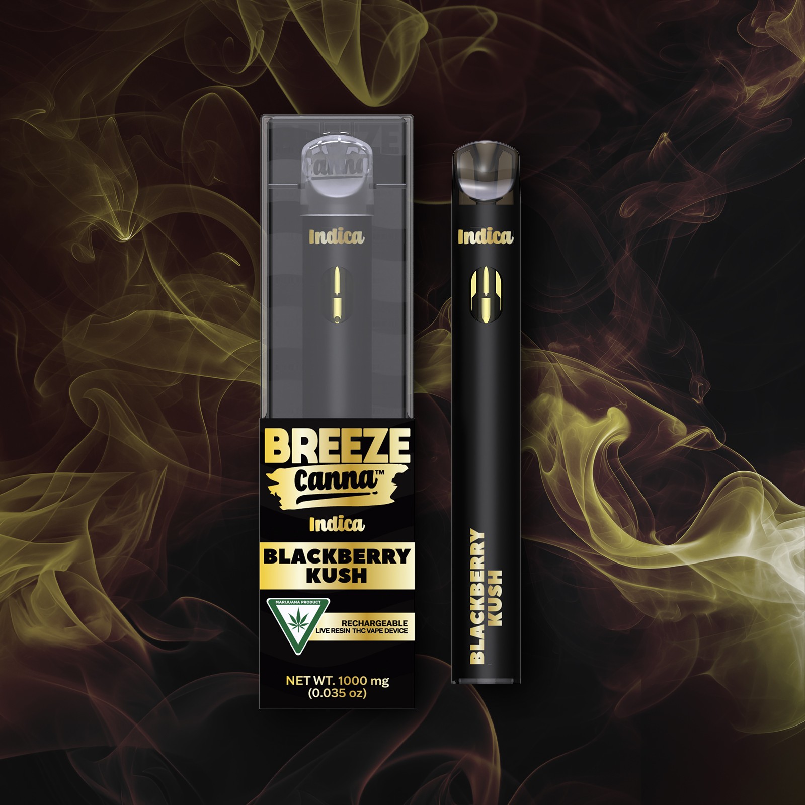 Breeze - Canna 1g Live Resin Disposable Vape Blackberry Kush