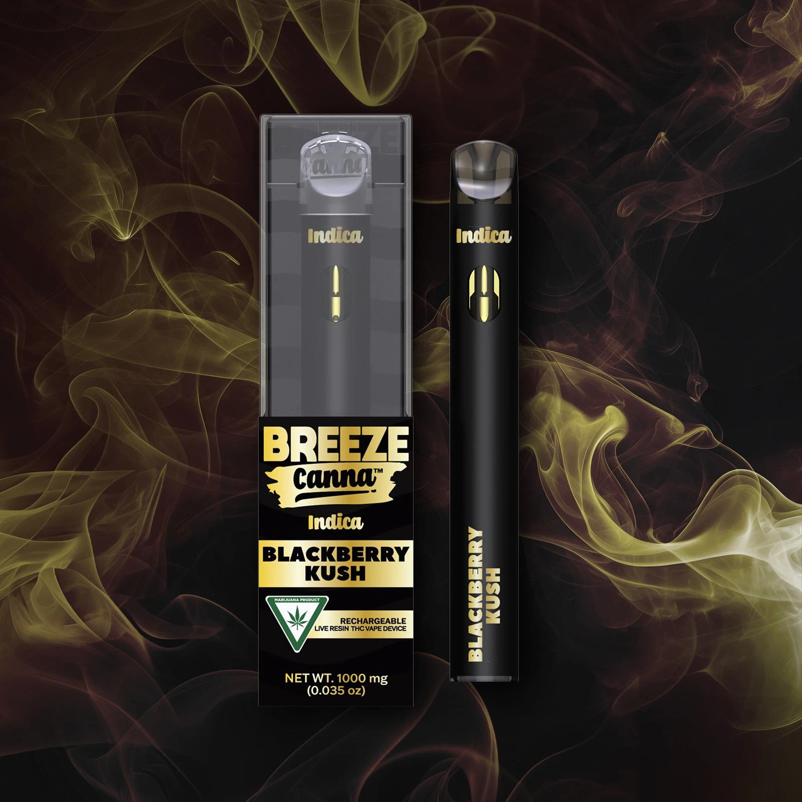 Breeze Canna - Breeze - Canna 1g Live Resin Disposable Vape Blackberry Kush Main Image