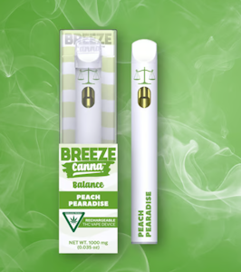 Breeze Canna - Peach Pearadise Balance Rechargeable Vape - 1g