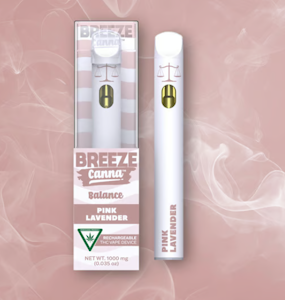 Breeze Canna - Pink Lavender Balance Rechargeable Vape - 1g