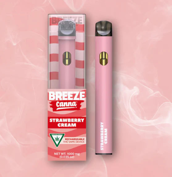 Breeze Canna - Strawberry Cream Rechargeable Vape - 1g Main Image