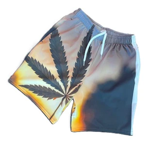 Matawana Dispensary - Brown & Black Swim Trunks | Matawana Gear (M)