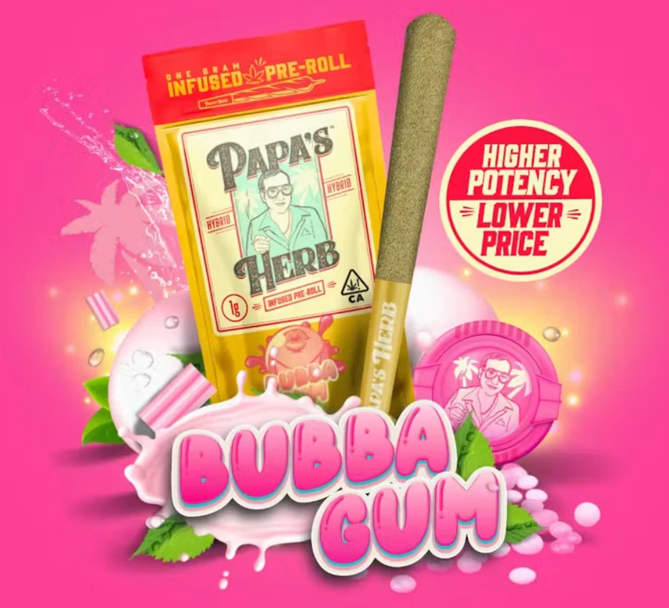 Papa's Herb - Papa's Herb - Bubba Gum - 1g Infused Pre-Roll Main Image