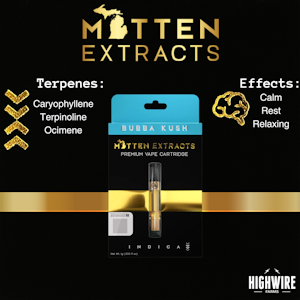 MITTEN EXTRACTS - Mitten Extracts Cart Bubba Kush 1g