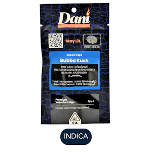 Dani Fire - Dani Fire - Bubba Kush - Vape Cart - 1.0g