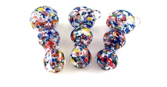 Glass - 4.5" Multicolor Bubble Hand Pipe