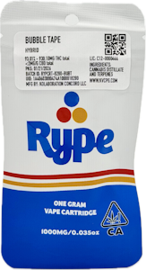 Rype - Bubble Tape 1g Distillate Cart - Rype