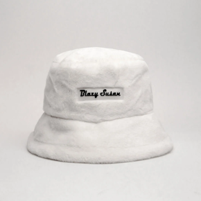 Fuzzy Bucket Hat White