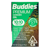 Buddies - CBD/THC 1:1 10mg/10mg  - Capsules - 50ct - 1000mg