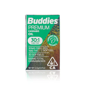 BUDDIES - Capsule - CBD/THC - 30:1 - 30 Count - 930MG