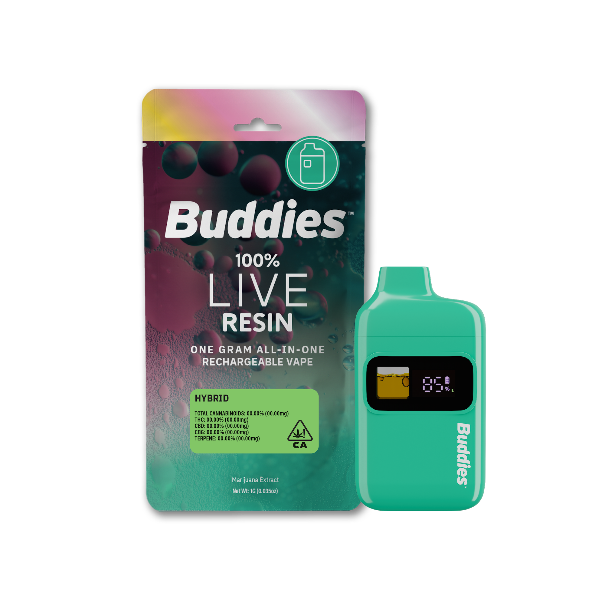 Buddies | Purple Ice Water | Live Resin | All-in-One