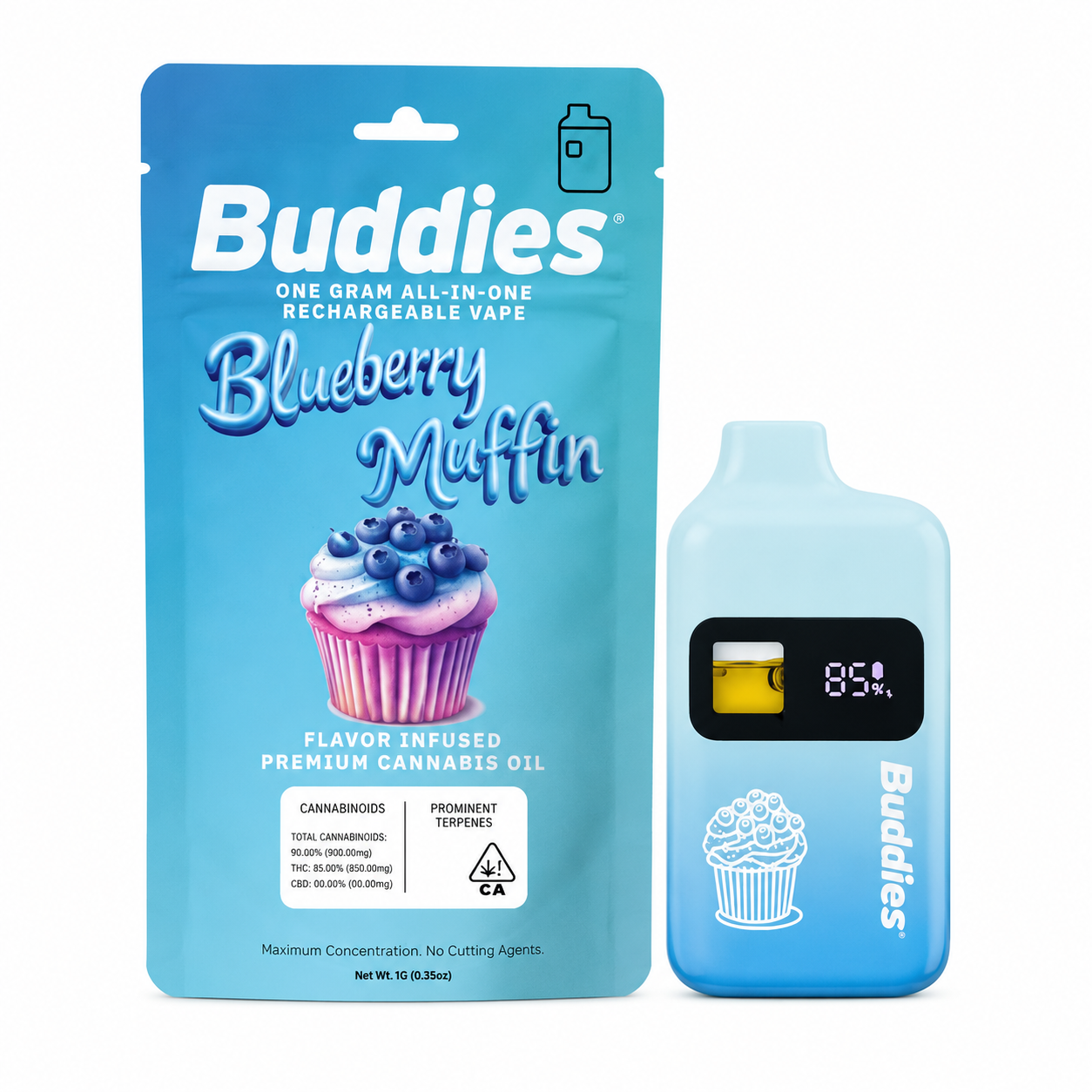 Buddies | Blueberry Muffin | Flavor Infused | All-In-One