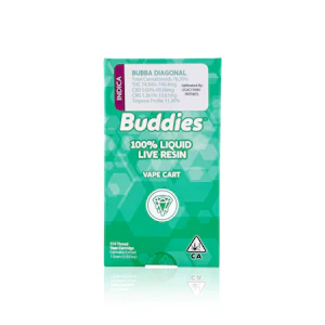 BUDDIES - BUDDIES - Vape Pen - Bubba Diagonal - Live Resin - 1G