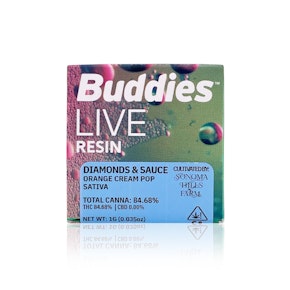 BUDDIES - Concentrate - Orange Cream Pop - Live Resin Diamonds & Sauce - 1G