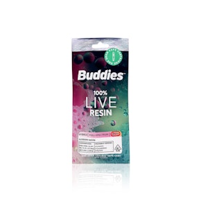 BUDDIES - Vape Pen - Glueberry Muffin - Live Resin - Full Spectrum - 1G