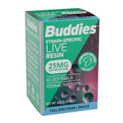 Buddies | Gumbo | 25mg Live Resin Soft Gels | 40ct