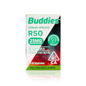 BUDDIES - Capsule - RSO Softgels - Hybrid - 25MG - 40 Count - 1000MG