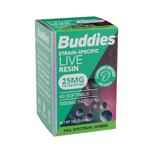 Buddies - Buddies | Runtz | 25mg Live Resin Soft Gels | 40ct