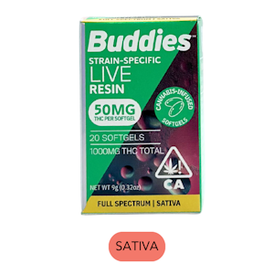 Buddies - Buddies - Live Resin - Sativa 50mg Each - 20pc - 1000mg
