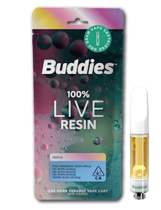 Buddies - Buddies Kosher Headband 1g Live Resin Cartridge - Indica
