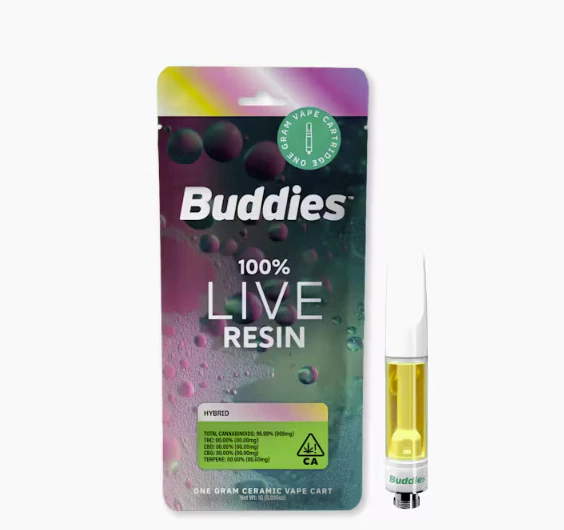 Buddies Brand - [Buddies] Live Resin Cartridge - 1g - Halle Berry (H) Main Image