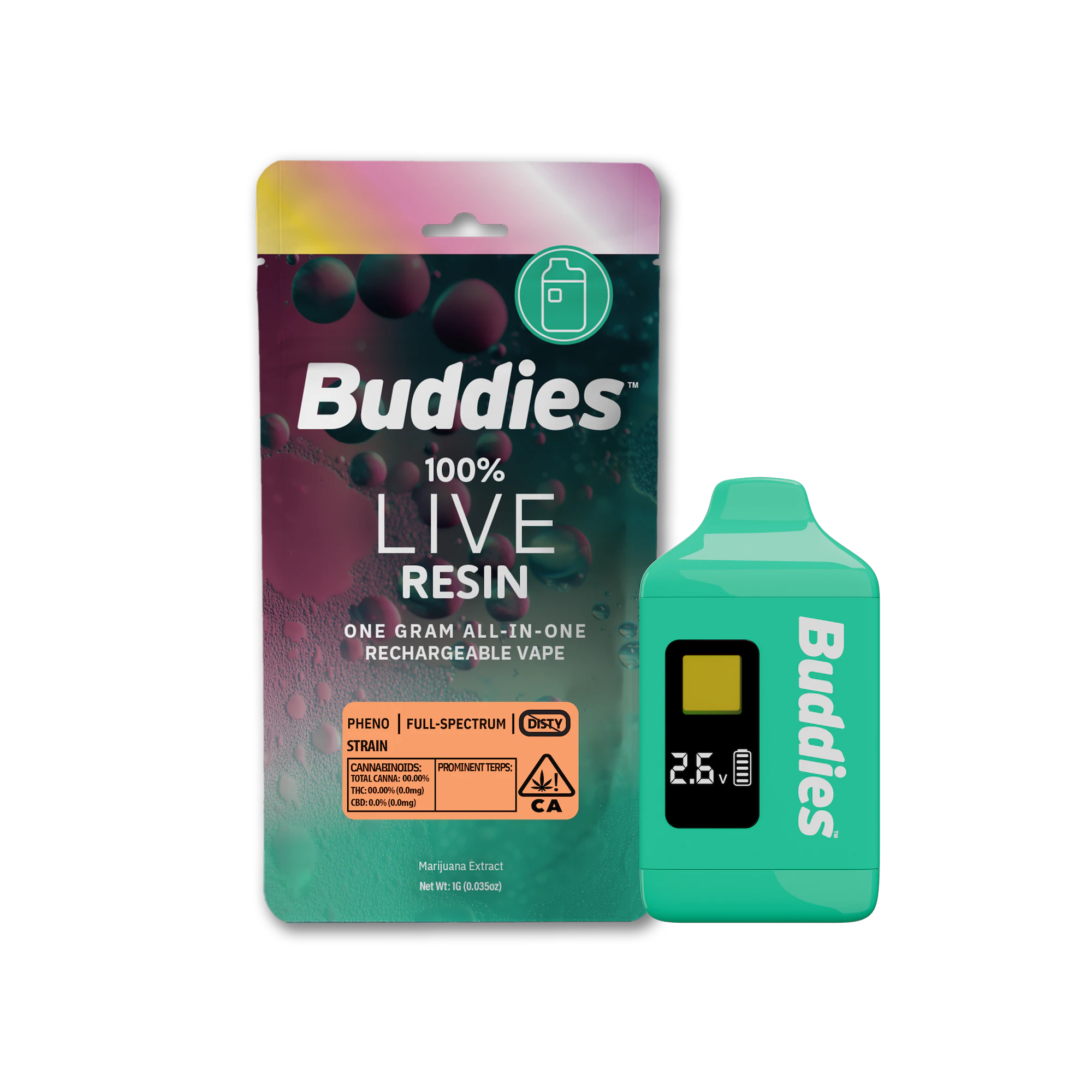 Buddies Brand - Buddies | Strawberry Cough | Live Resin | All-in-One Main Image
