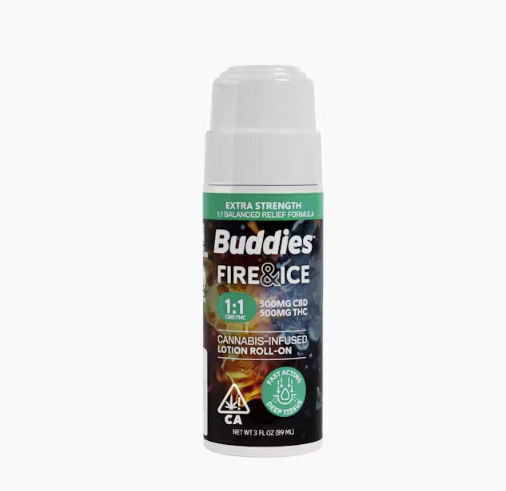Buddies Brand - [Buddies] Roll-On 3oz - 1000mg - Fire & Ice 1:1 (CBD:THC) Main Image