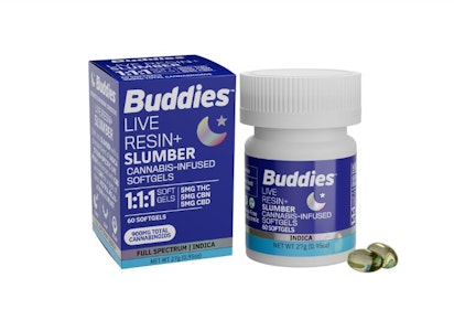 BUDDIES - LIVE RESIN SLUMBER - 1:1:1 | THC:CBN:CBD CAPS (60CT) - BUDDIES