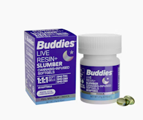 [Buddies] Live Resin Soft Gels 60 Count - 450mg - Slumber 1:1:1 (THC:CBD:CBN)