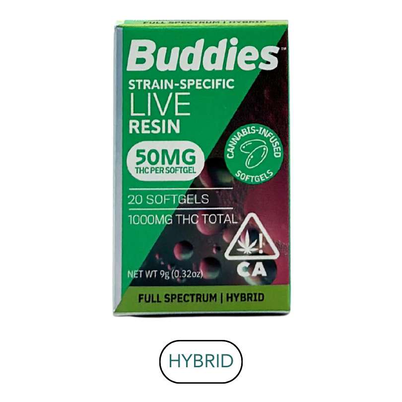 Live Resin - Hybrid - 50mg each - Capsules - 20ct - 1000mg