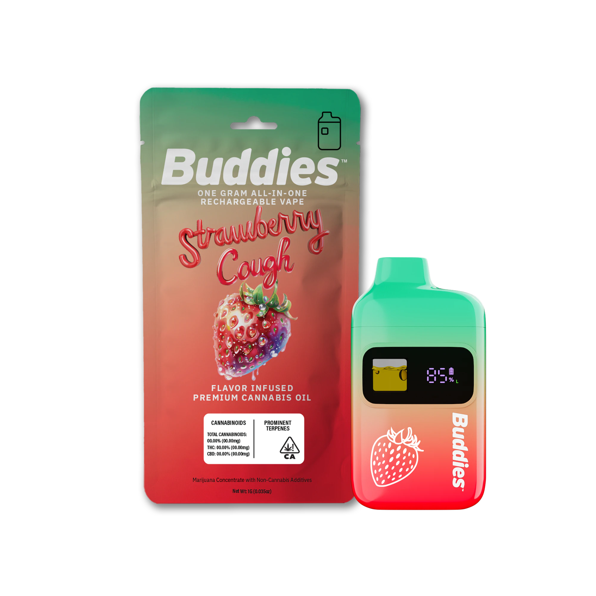 Buddies Brand - Buddies | Strawberry Cough | Flavor Infused | All-In-One Main Image