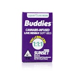 60 Piece Bottle Live Resin (I) | 15mg THC:CBN:CBD Capsules | Buddies