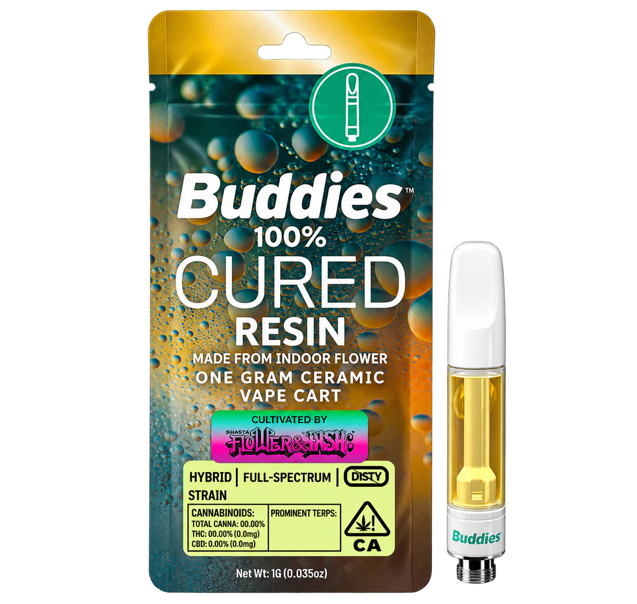 Buddies Brand - Buddies x Flowers & Hash | Super Boof | Cured Resin | Cartridge Main Image