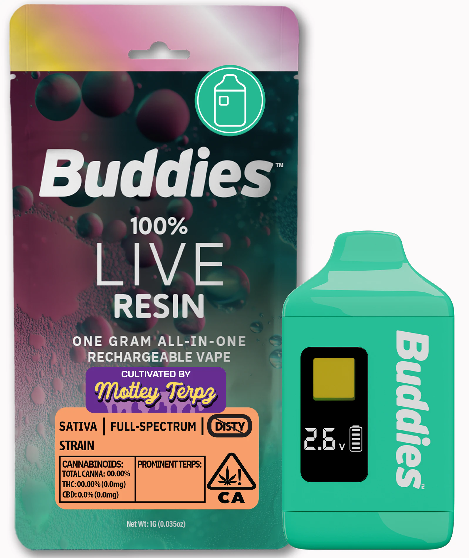 Buddies Brand - Buddies | Hawaiian Snowcone | Live Resin | All-in-One Main Image