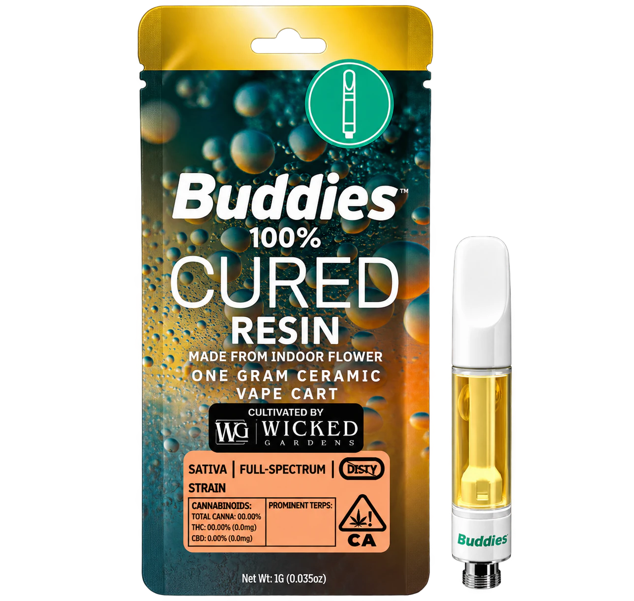 Buddies Brand - Buddies x Wicked Gardens | Silver Haze | Cured Resin | Cartridge Main Image