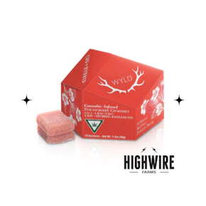 WYLD Gummies Strawberry 20:1 CBD THC
