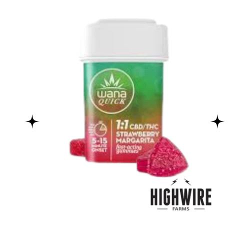 Wana Brands - Wana Quick Gummies Scored Strawberry Margarita 1:1 200mg Main Image