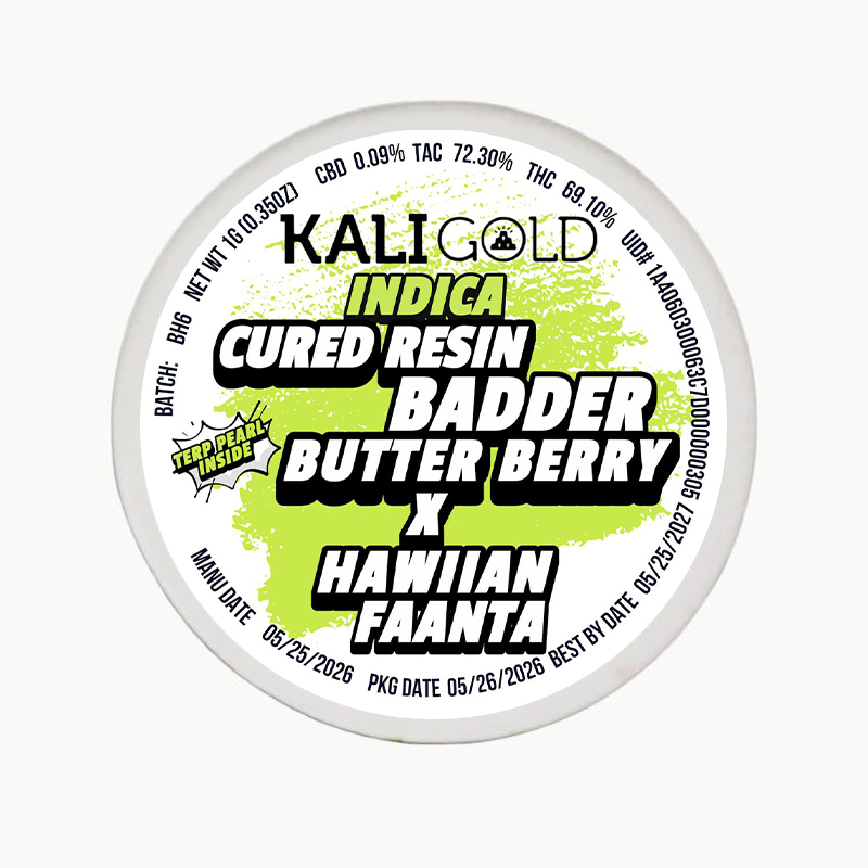 Kali Gold Butter Berry x Hawaiian Faanta Cured Resin Badder 1.0g
