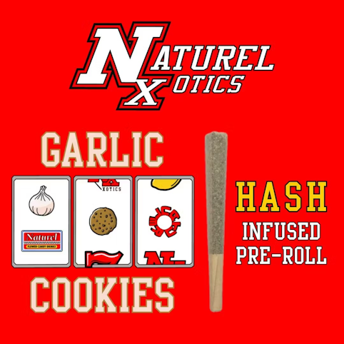 Naturel Xotics - Garlic Cookies - Indica | Hash Infused (Pre-Roll) - 1.0g | Naturel Xotics     -bb12