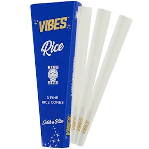 Vibes Rolling Papers - Vibes Rice King Size Cones