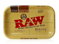 (RA211) Raw | Small Metal Rolling Tray | Classic (7 x 11)