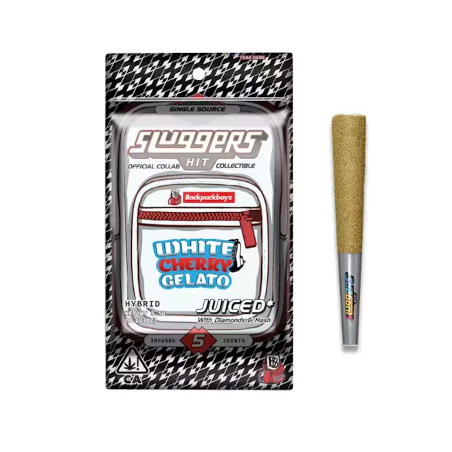 Sluggers x Backpack Boyz White Cherry Gelato 5-Pack Infused Preroll 3.5g