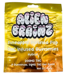 Alien Brainz - Pineapple Plasma Pop 200MG (4x50MG)