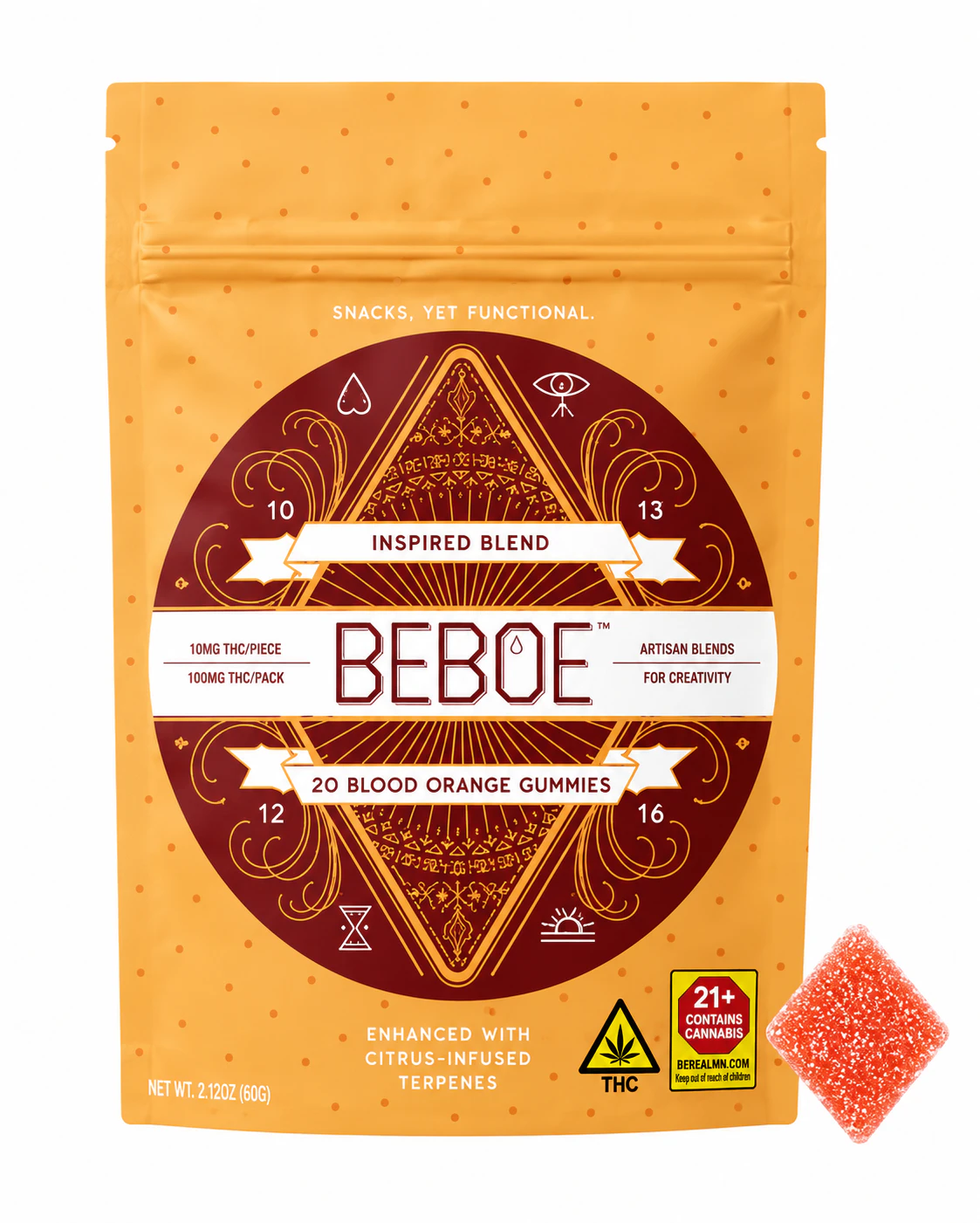 Beboe - Inspired Blood Orange- 100mg THC | Beboe Main Image